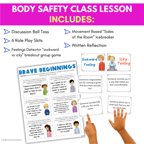 Body Safety Lesson - Safe vs. Unsafe Touch Erin's Law Lesson