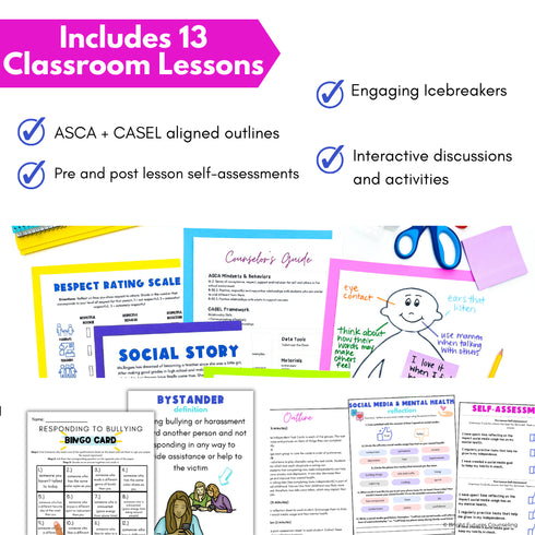 Middle School Counseling Curriculum Counseling Lesson Plans