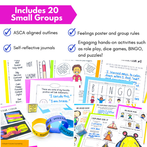 3 Tier Comprehensive Counseling Curriculum with Lessons, Groups, and Individual