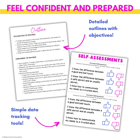 Body Safety Lesson - Safe vs. Unsafe Touch Erin's Law Lesson