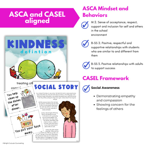 Kindness Small Group Counseling Curriculum with Social Skills Activities