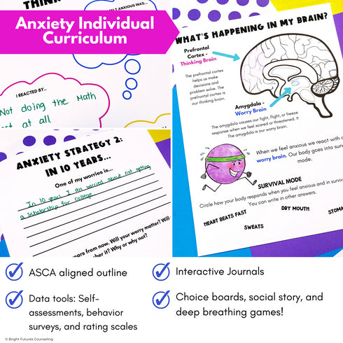 Anxiety 3 Tier Curriculum-Comprehensive Research-Based School Counseling Program