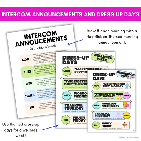 Red Ribbon Week Editable Toolkit - Wellness Week and Red Ribbon Week Flyers