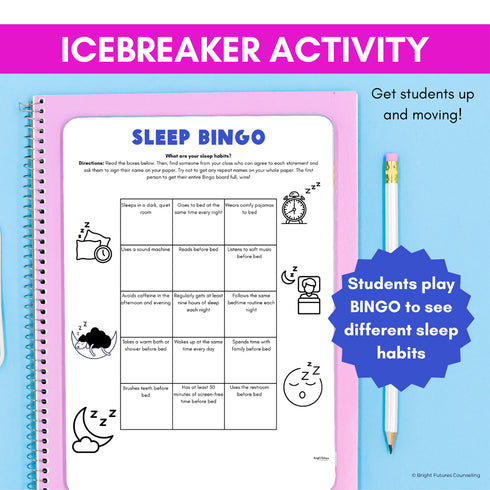Wellness and Sleep Hygiene - Health and Wellness School Counseling & SEL Lesson