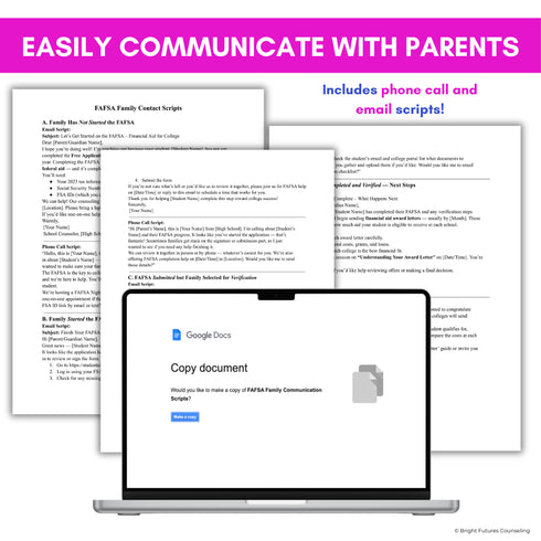 FAFSA & Financial Aid Toolkit for High School Counseling - FAFSA Application