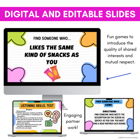 Healthy Relationships Middle School Counseling Lesson Classroom Guidance Activity