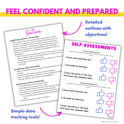 Emotion Identification Feelings Recognition Kindergarten Social Emotional Lesson