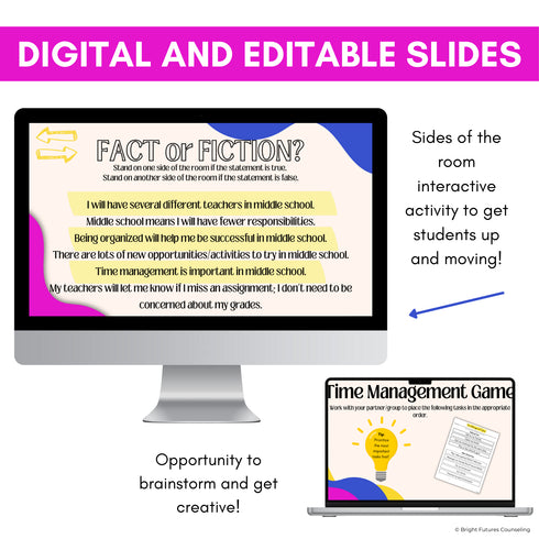 Middle School Transition Lesson-5th Grade Transition to Middle School Activities