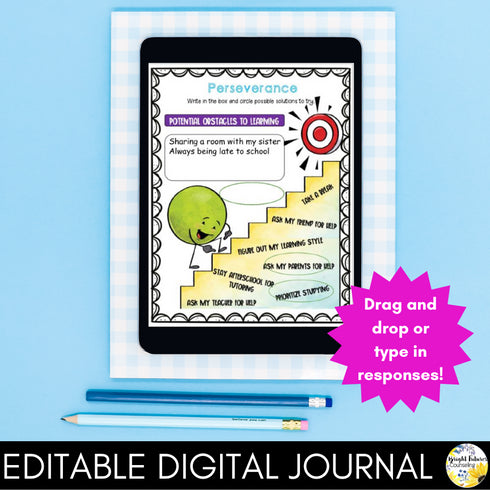 Executive Functioning, Self-Reflection, and Study Skills Digital Doodle Journal