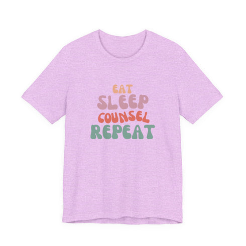 Eat Sleep Counsel Repeat T-Shirt – Funny Counselor Gift Tee