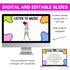 Coping Skill Game slide where students rate coping skills for teens
