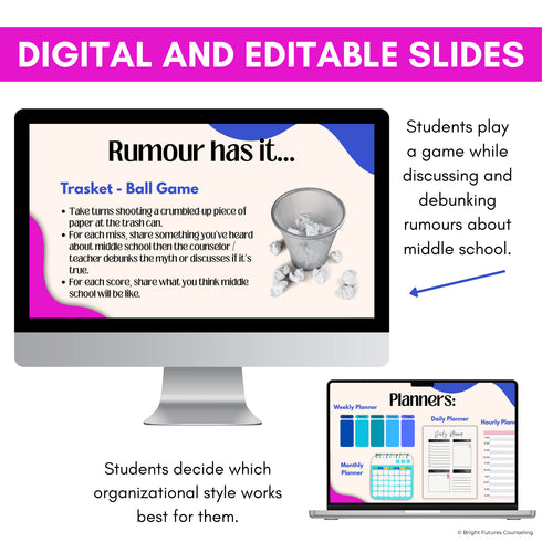 Middle School Transition Lesson-5th Grade Transition to Middle School Activities