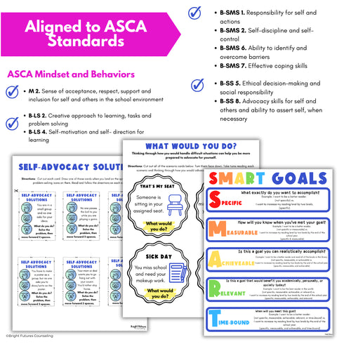 Self-Advocacy Middle School Individual Counseling - Self-Advocacy Worksheets
