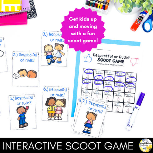 Respect Lesson for Kindergarten - Social Emotional Learning & School Counseling