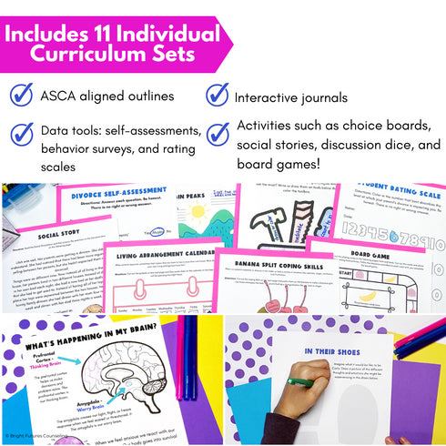 3 Tier Comprehensive Counseling Curriculum with Lessons, Groups, and Individual