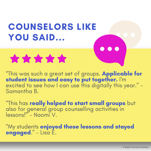 Group Curriculum BUNDLE II 10 Counseling Small Groups