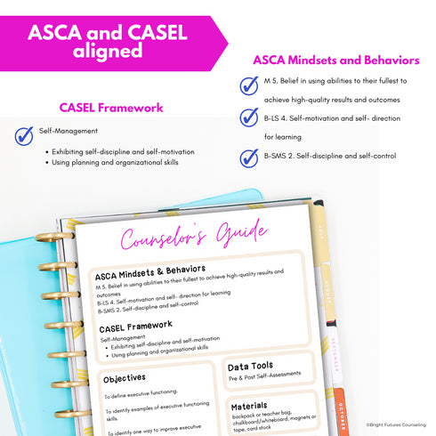 Executive Functioning Lesson Plans for Middle School Study Skills & Counseling