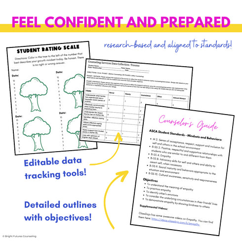 Individual Counseling Curriculum Bundle II with 6 School Counseling Lesson Plans