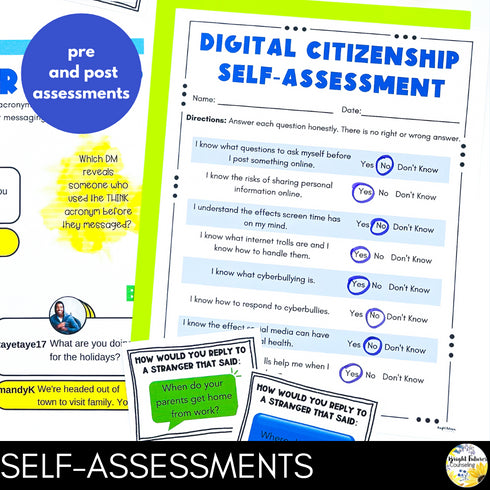 Cyberbullying & Cyber Safety Middle School Counseling Group and Activities