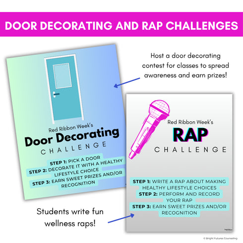 Red Ribbon Week Editable Toolkit - Wellness Week and Red Ribbon Week Flyers