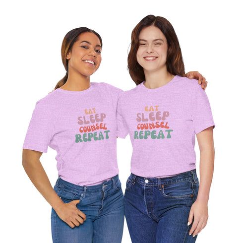 Eat Sleep Counsel Repeat T-Shirt – Funny Counselor Gift Tee