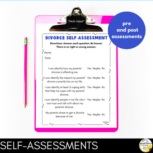 Divorce School Counseling Small Group - 5 Week ASCA & CASEL Aligned Small Group