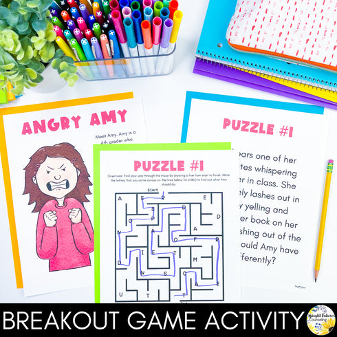 Anger Management Lesson for Social Emotional Learning and School Counseling