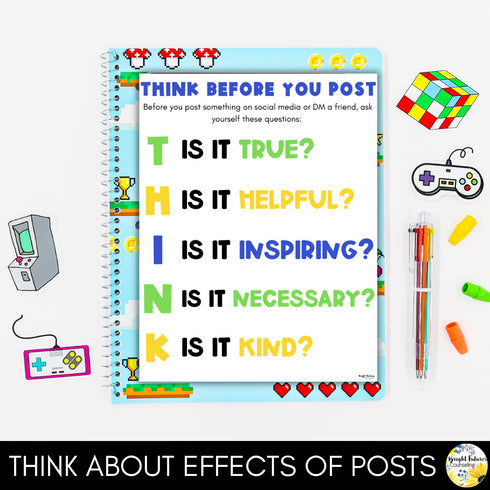 Cyberbullying & Cyber Safety Middle School Counseling Group and Activities