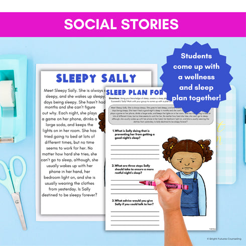 Wellness and Sleep Hygiene - Health and Wellness School Counseling & SEL Lesson