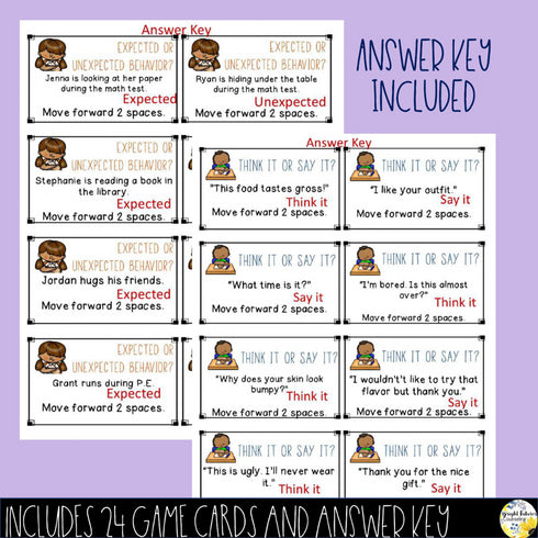 Social Skills Board Game with Digital Version