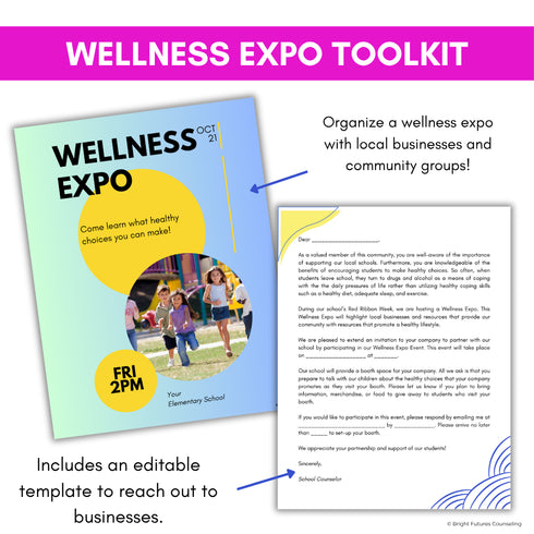 Red Ribbon Week Editable Toolkit - Wellness Week and Red Ribbon Week Flyers