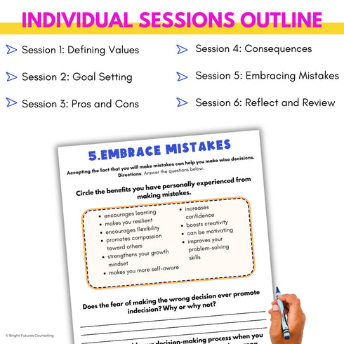 Responsible Decision Making Middle School Counseling - Choices and Consequences