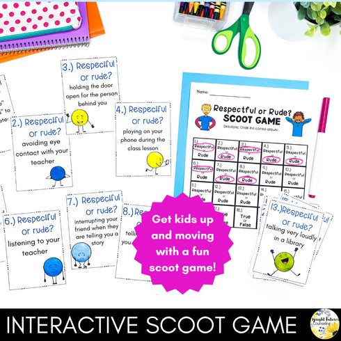 Respect Lesson for Elementary School Social Emotional Learning and Counseling