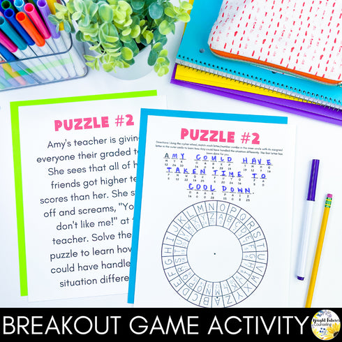 Anger Management Lesson for Social Emotional Learning and School Counseling