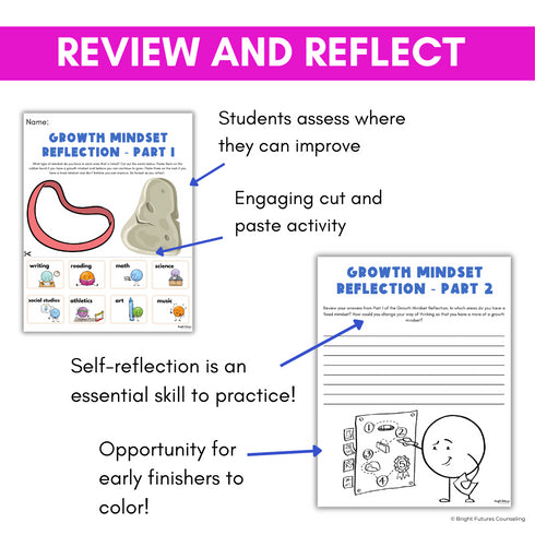 Growth Mindset SEL and School Counseling Lesson, Game, Skits, and Activities