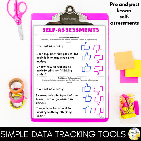 Anxiety Management and Coping Skills SEL Classroom Lesson for School Counseling