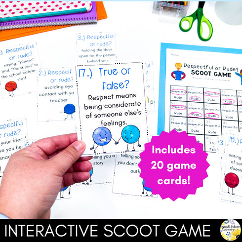 Respect Lesson for Elementary School Social Emotional Learning and Counseling