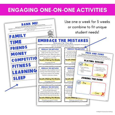 Responsible Decision Making Middle School Counseling - Choices and Consequences