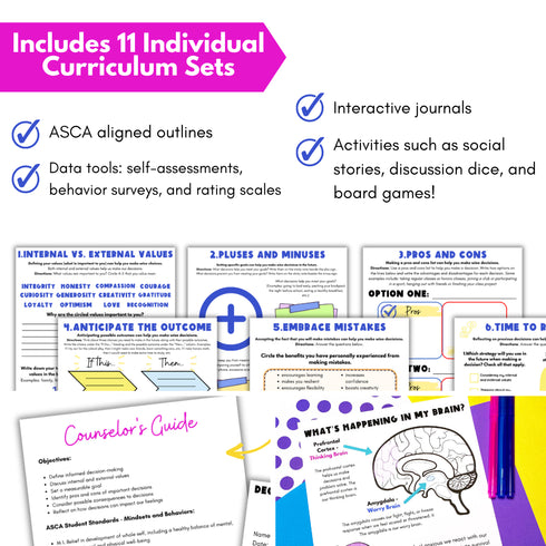 Middle School Counseling Curriculum Counseling Lesson Plans