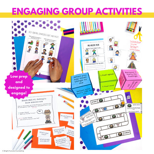 School Counseling Curriculum BUNDLE 10 Low-Prep Ready to Use Counseling Groups