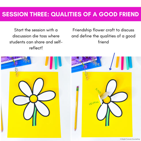 Friendship Activities and Lessons - Blooming Friendships Small Group Counseling