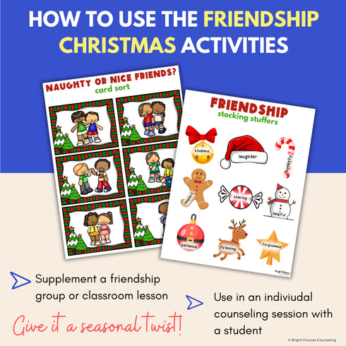 Christmas & Holiday Friendship Activities - Holiday Games & SEL Friendship Craft