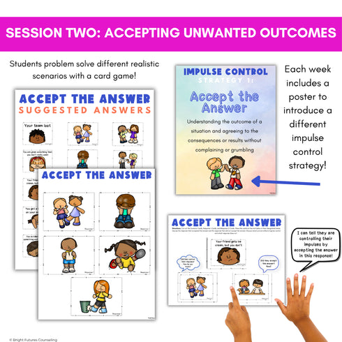 Impulse Control Counseling Group - Self-Control & Impulse Control Activities