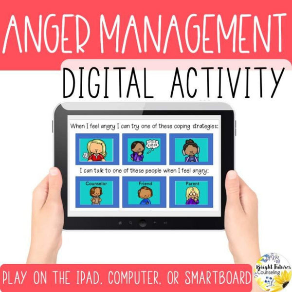 Anger Management Digital Activity with Editable Google & Boom Cards Version
