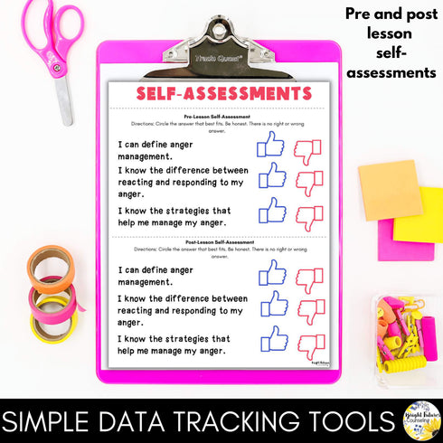 Anger Management Lesson for Social Emotional Learning and School Counseling