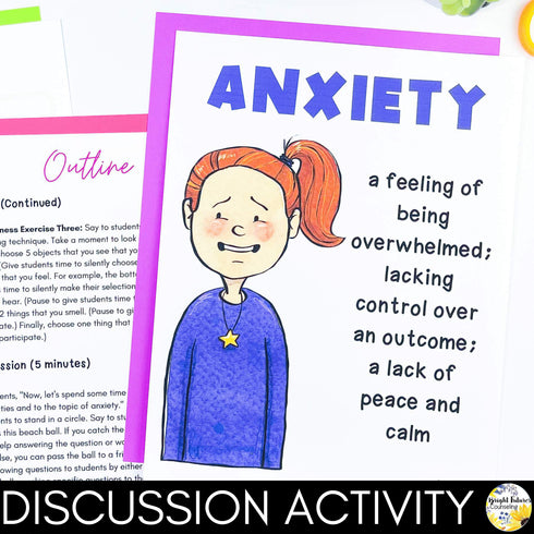 Anxiety Management and Coping Skills SEL Classroom Lesson for School Counseling