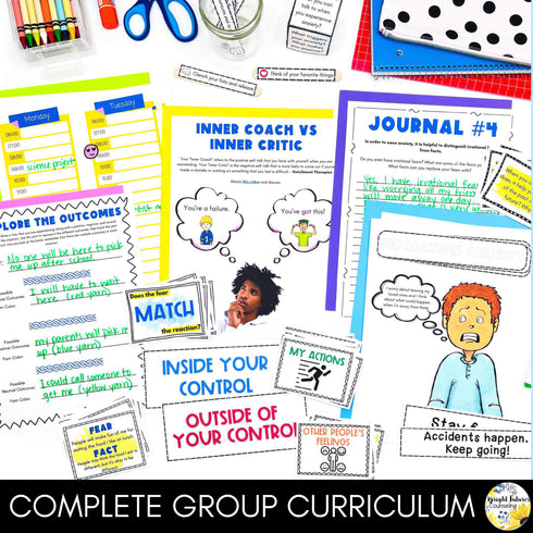 Middle School Anxiety and Test Anxiety Counseling Group | Anxiety Coping Skills