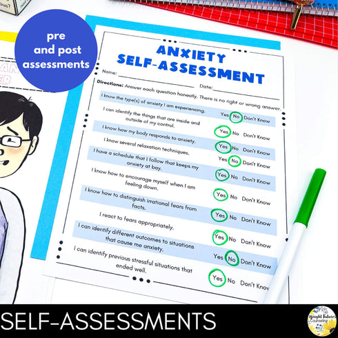 Middle School Anxiety and Test Anxiety Counseling Group | Anxiety Coping Skills