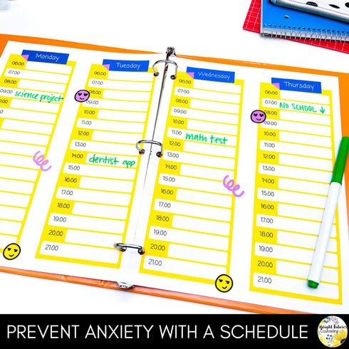 Middle School Anxiety and Test Anxiety Counseling Group | Anxiety Coping Skills