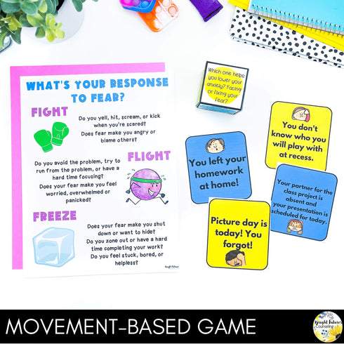 Anxiety School Counseling Small Group ASCA & CASEL Aligned Stress Fear & Anxiety